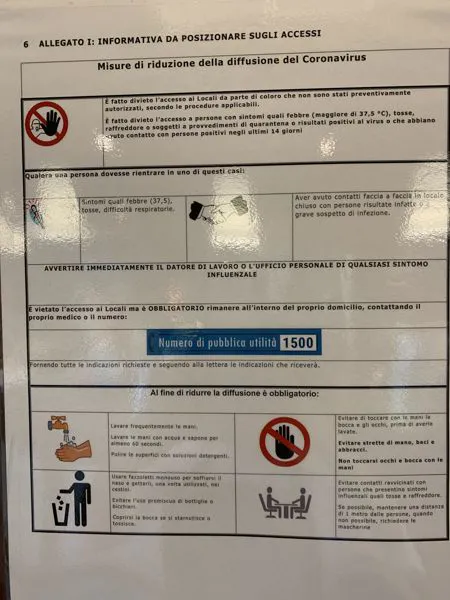 Chiusura per sanificazione