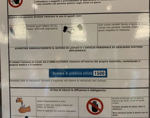 Chiusura per sanificazione 