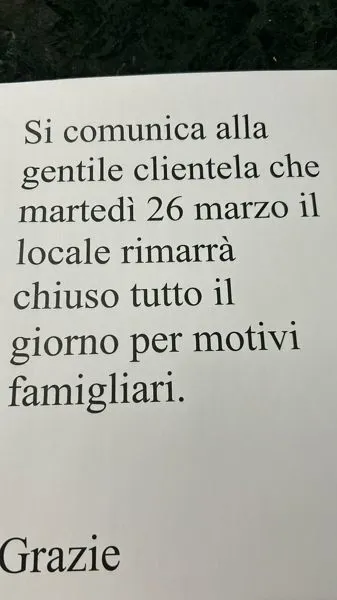 Chiusura Straordinaria Pizzeria Girò Verona - Martedì 26 Marzo